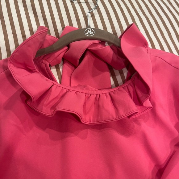 Tuckernuck Pink Ruffle Neck Dress - Picture 5 of 6